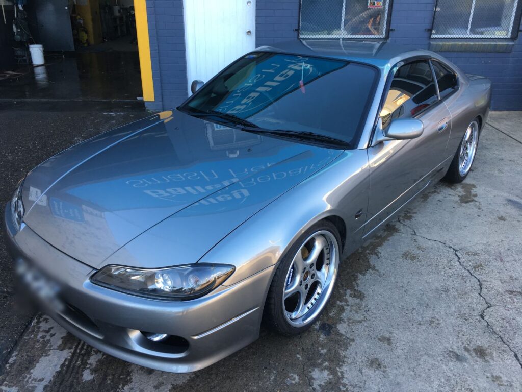 Nissan Silvia S15 after front-end repair at Bailey Smash Repairs