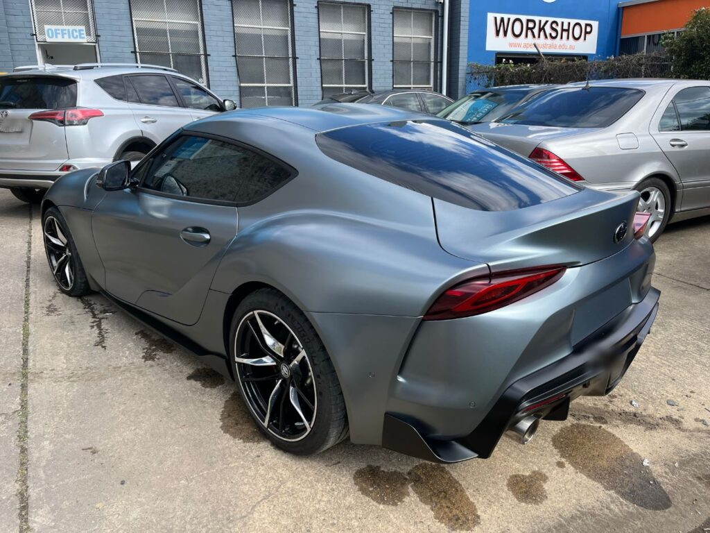 Toyota GR Supra after rear quarter panel repair